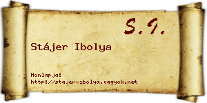 Stájer Ibolya névjegykártya